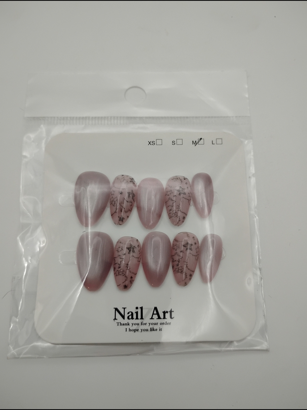 Almond Shape Muave Pink & Hello Kitty Designs Professional Nails - Picture 1 of 2